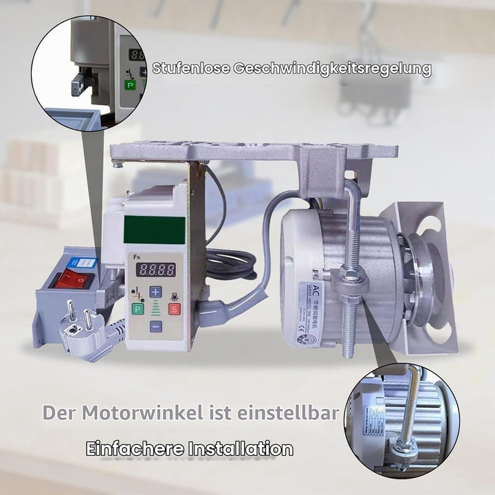 Elektrischer Nähmaschinenmotor, 220V 750W Industrieller Nähmaschinenmotor Energiesparender Servomoto