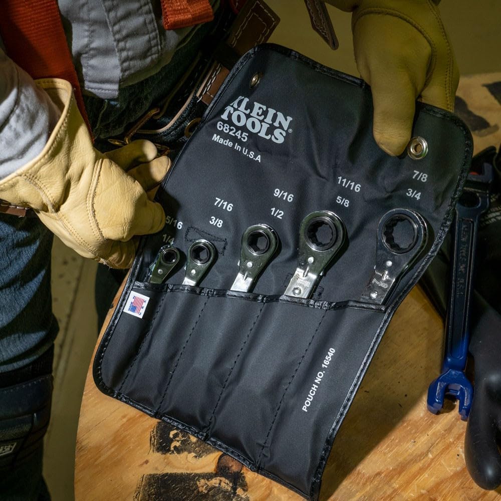 Klein Tools Umschaltknarre Ratschenschlüssel Set, 5-teilig, schwarz 68245 5-Piece, 5-Piece