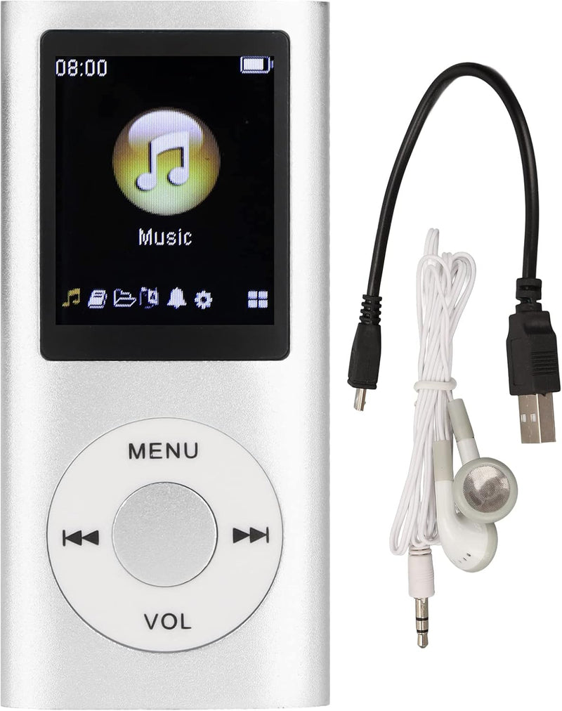 MP3-Musikplayer, MP3-Player, Tragbarer MP3-Player, Schlanker 1,8-Zoll-LCD-Bildschirm, mit Kopfhörer,