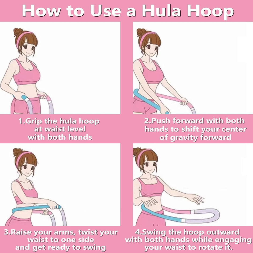 LANZLC Weicher Hula Hoop Reifen Erwachsene, Weicher Hoola Hoop zum Abnehmen mit Federkern Sicherheit