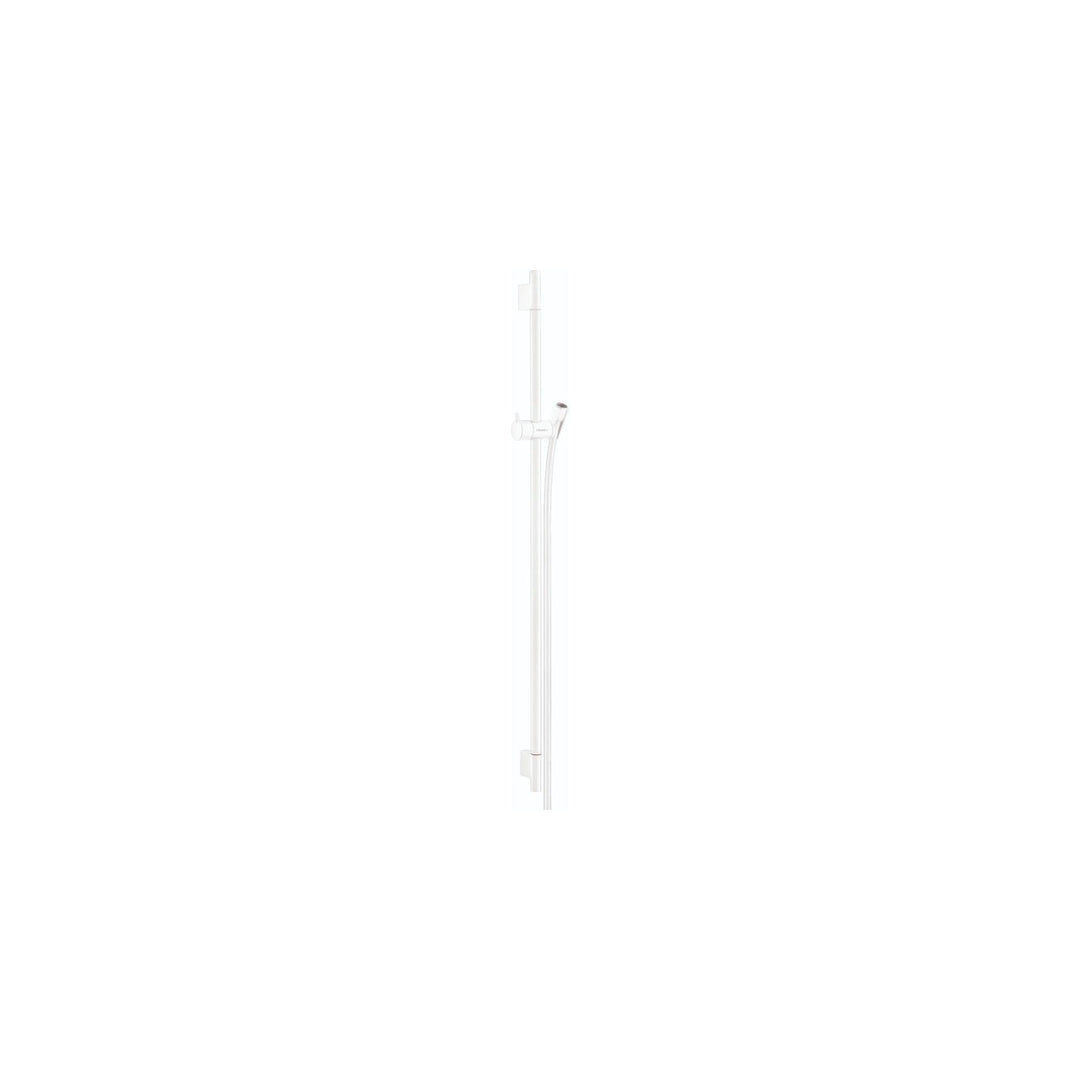 hansgrohe Duschstange Unica' S Puro 0,90m mit Brauseschlauch 1,60m, Mattweiss Mattweiss 0,90m Set mi