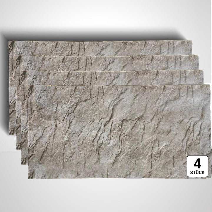 EPS 3D Wandpaneel Steinoptik – 50x120 cm – Leicht, DIY Montage, Wärme- &amp; Schalldämmung – Innen Wandv