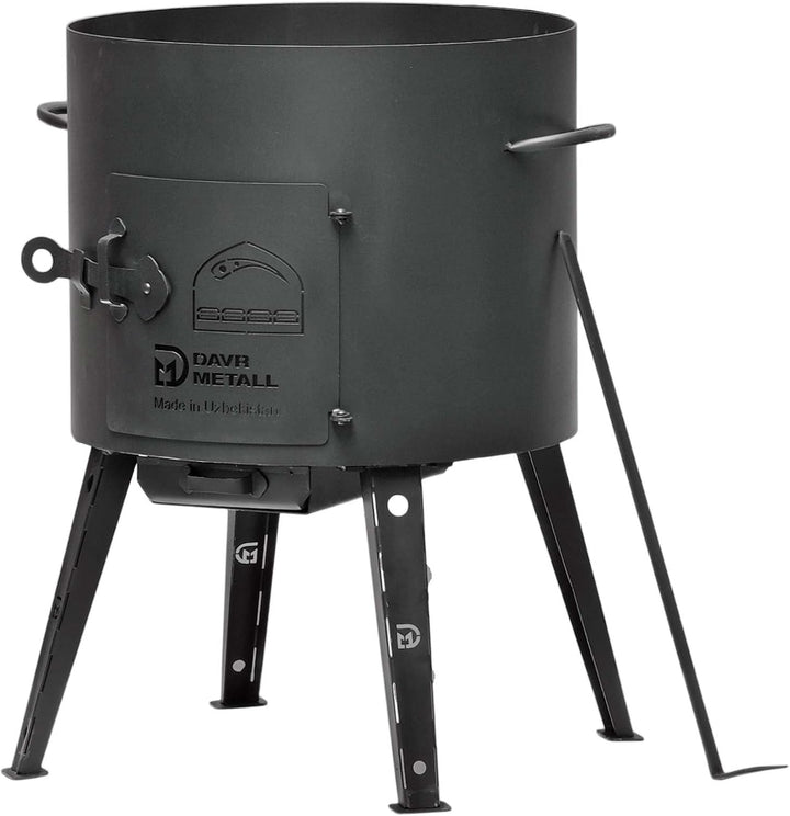 Ø36cm Uchag 2mm stahl Utschak Feuerstelle Utschag Campingofen 8L Kazan WOK Kasan (Runder boden) Feld