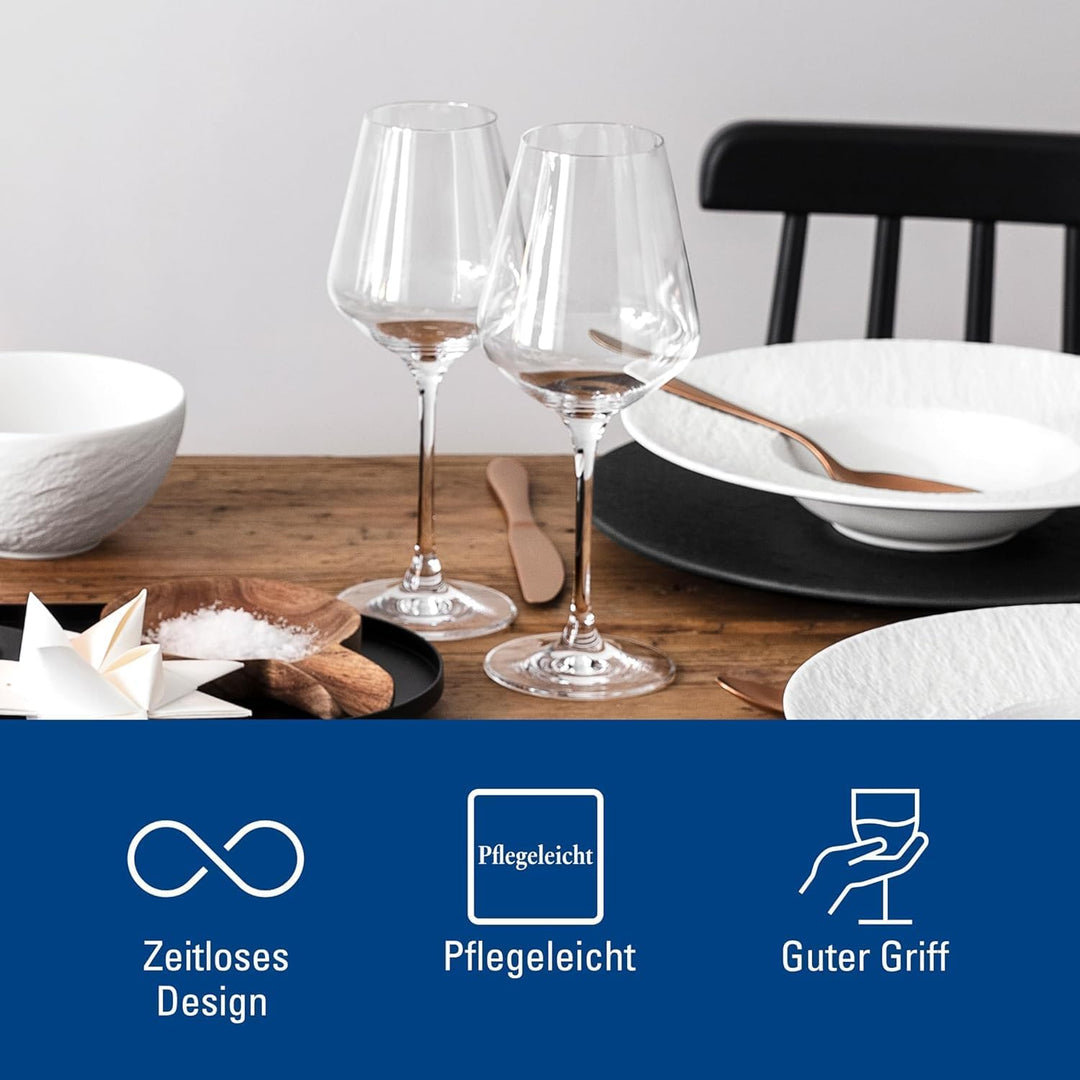 Villeroy &amp; Boch 11-3667-8110 La Divina Rotweinkelch, Glas, transparent, 4 Stück (1 Packung) (Verpack