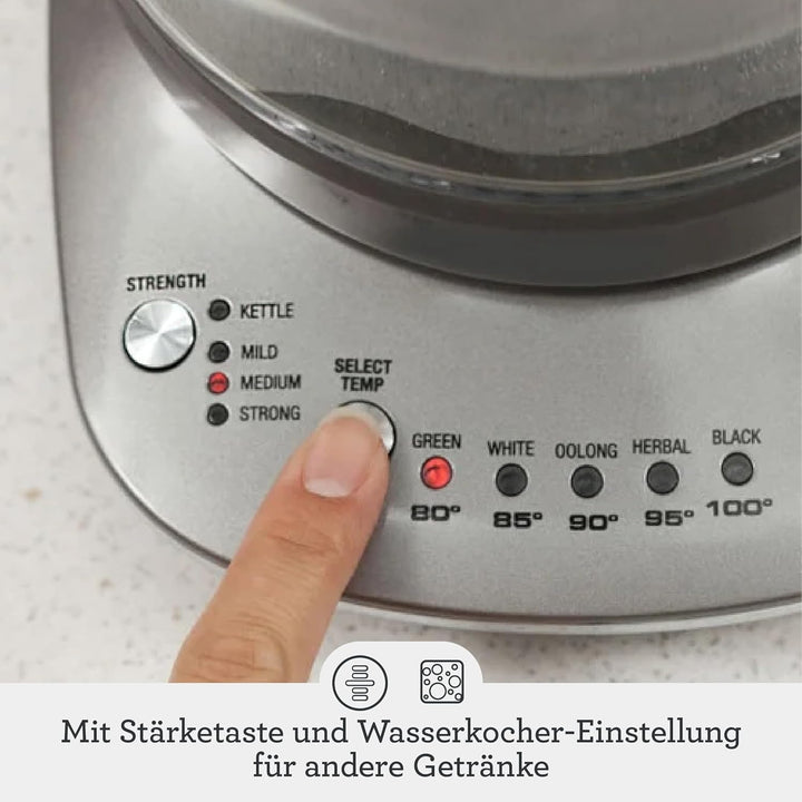 Sage Appliances STM700 the Tea Maker Compact, Teeautomat, 1 Liter, Edelstahl 1 L