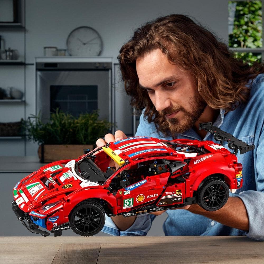 LEGO 42125 Technic Ferrari 488 GTE “AF Corse #51” Supersportwagen, Exklusives Sammlermodell, Sammler