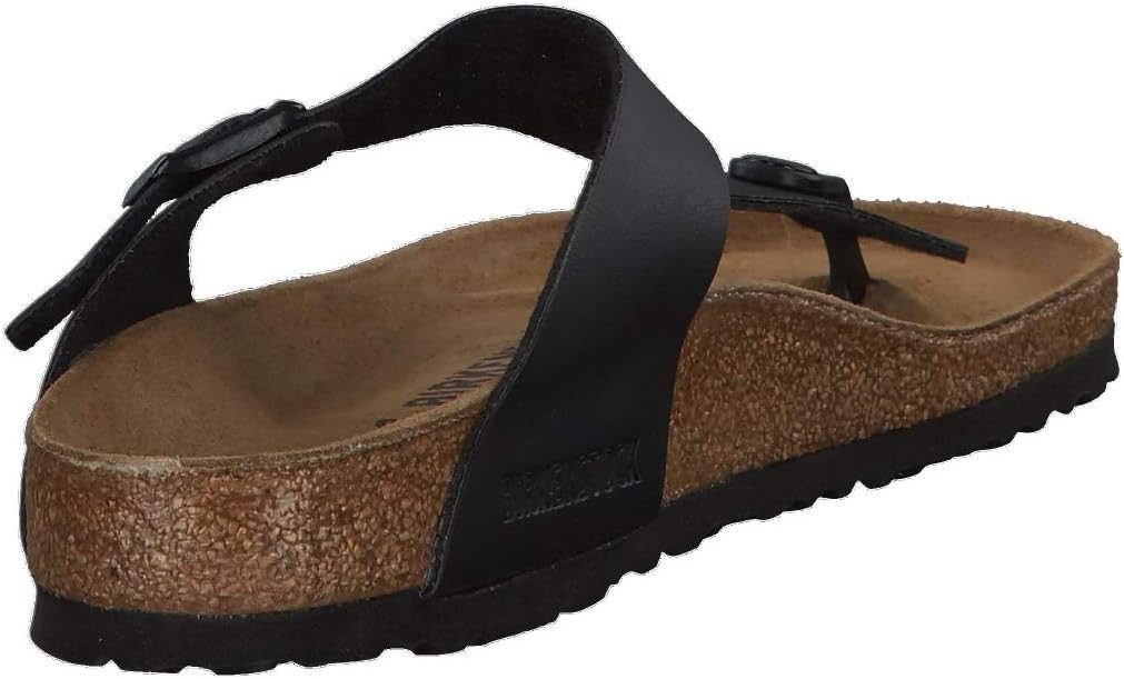 Birkenstock Classic Gizeh Birko-Flor Unisex-Erwachsene Zehentrenner 38 EU Schwarz, 38 EU Schwarz