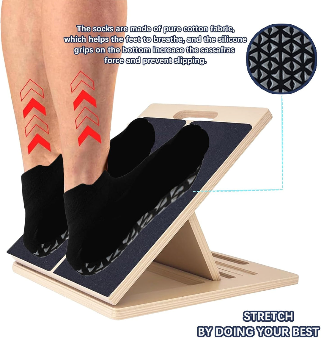 2025 Neu Portable Wooden Slant Board Mit Griff,Einstellbarer Anti-Rutsch Geneigte Schrägbrett(5 Wink