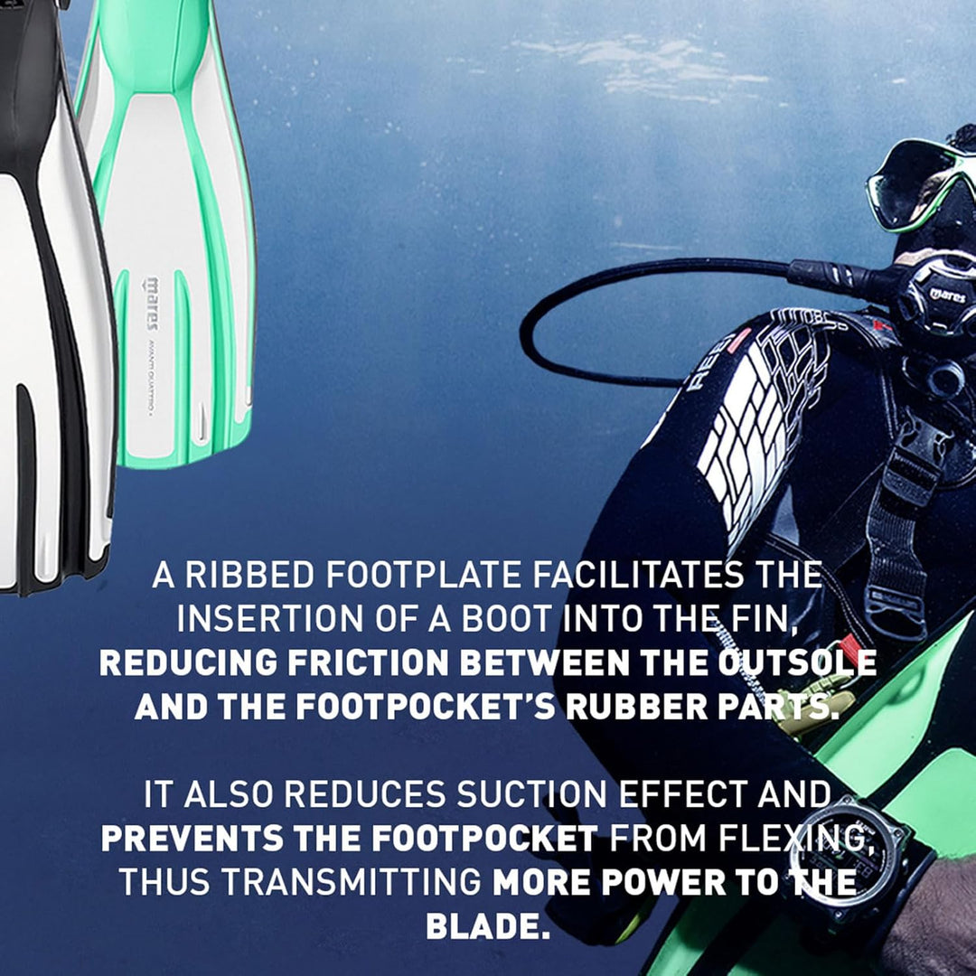 Mares Fins Avanti Quattro + Flossen Mit Riemen XL Gelb, XL Gelb