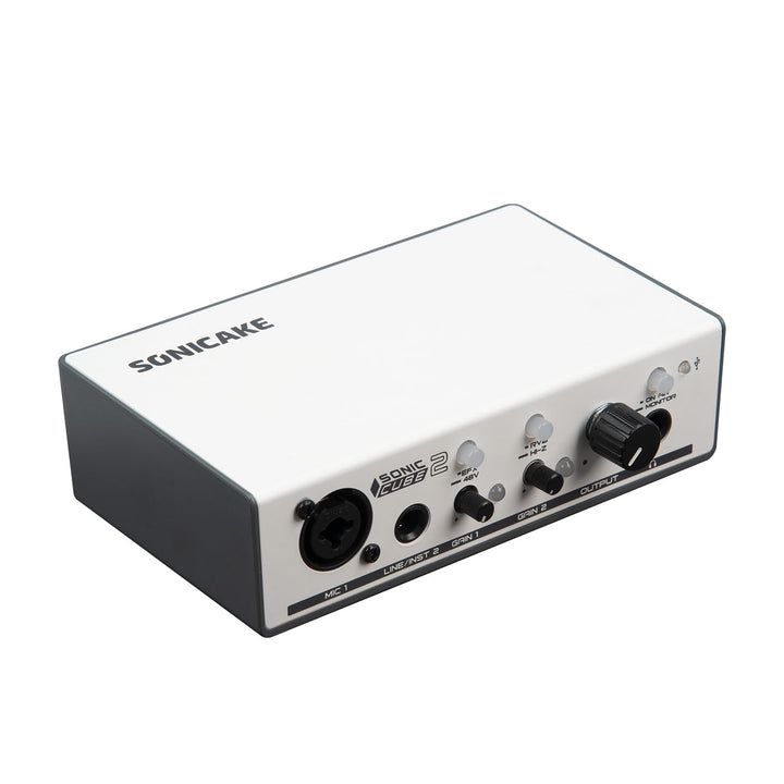 SONICAKE Audio Interface Professionelles Zweikanal Analoger Vorverstärker mit Dynamikbereich und Ver