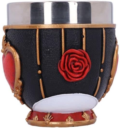 Nemesis Now Pinkys Up Queen of Hearts Becher, 11 cm, Kunstharz, Schwarz