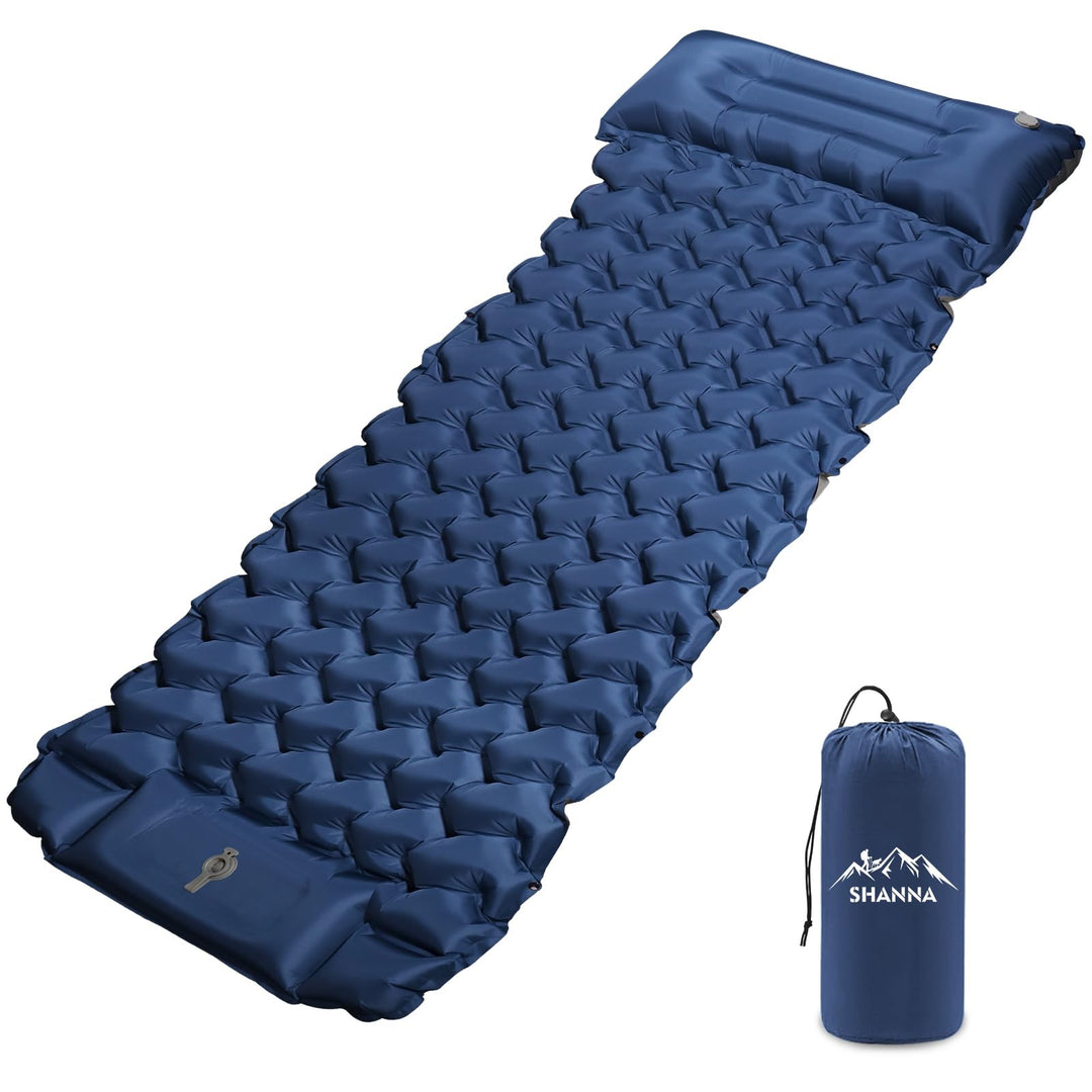 SHANNA Isomatte Outdoor Camping Luftmatratze: Verdicktes 8cm Ultraleichte Schnellaufblasend Matratze