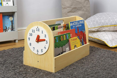 Tidy Books ® Tragbares Bücherregal Kinder, Bücherkiste Kinder, Kinderregal Natur, Montessori Materia