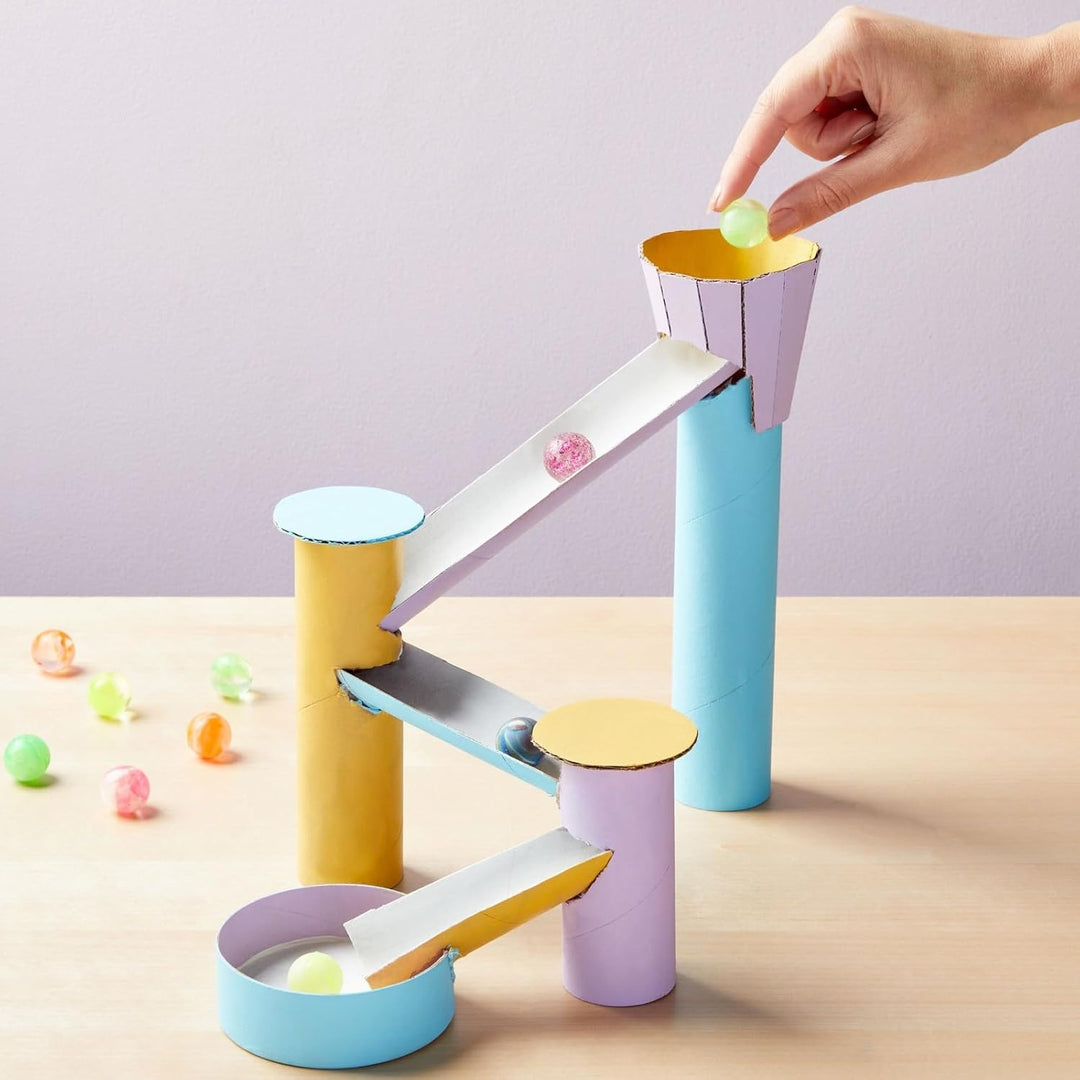 Braune Kartonröhren zum Basteln, Papierrollen für Klassenzimmer und Kunstprojekte, 36 Stück (3 versc