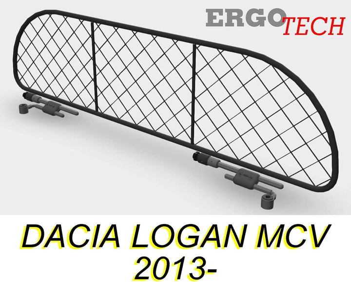 ERGOTECH Trennnetz Trenngitter für Dacia Logan MCV (ab BJ 2013) RDA65-L kda006, für Hunde und Gepäck