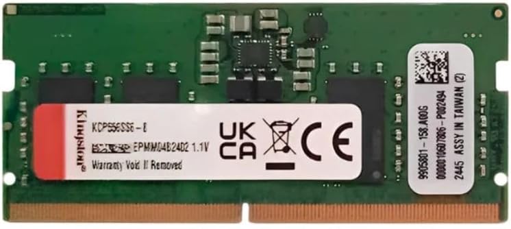 Kingston ValueRAM 8GB 5600MT/s DDR5 Non-ECC CL46 SODIMM 1Rx16 KVR56S46BS6-8 Laptop-Speicher 8GB 5600