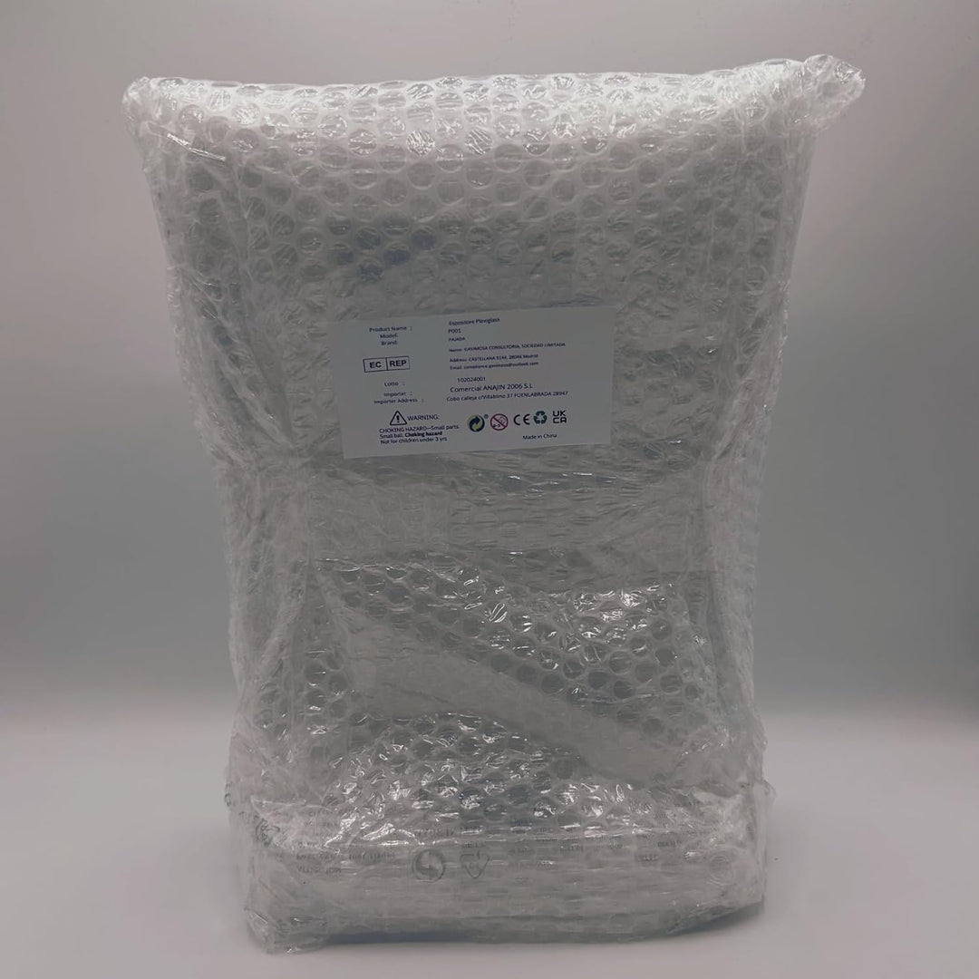 PaJaDa - Aufsteller A4, transparentes Plexiglas, 3er Pack mit L-Form, Menühalter, Leistenhalter, Ban