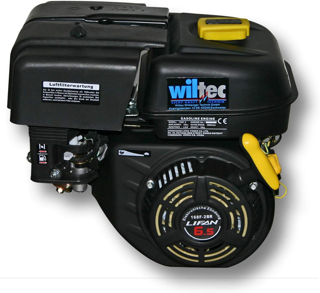 LIFAN 168 Benzinmotor 4,8 kW 6,5 PS 196 ccm mit Ölbadkupplung und Reduktionsgetriebe 2:1 Kartmotor
