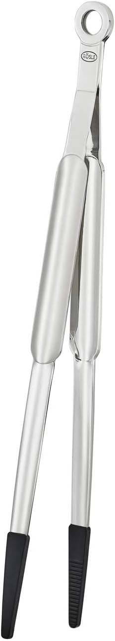 RÖSLE Gourmetzange Silikon, 30 cm & Spitzzange Silikon, Hochwertige Zange zum gezielten Greifen und