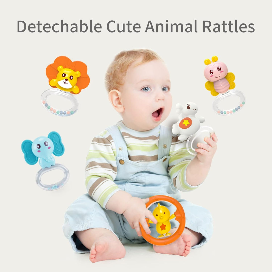 Eners Baby Mobile Babybett mit Musik und Lichtern, Bett Mobile Baby Mädchen Junge mit Fernbedienung,