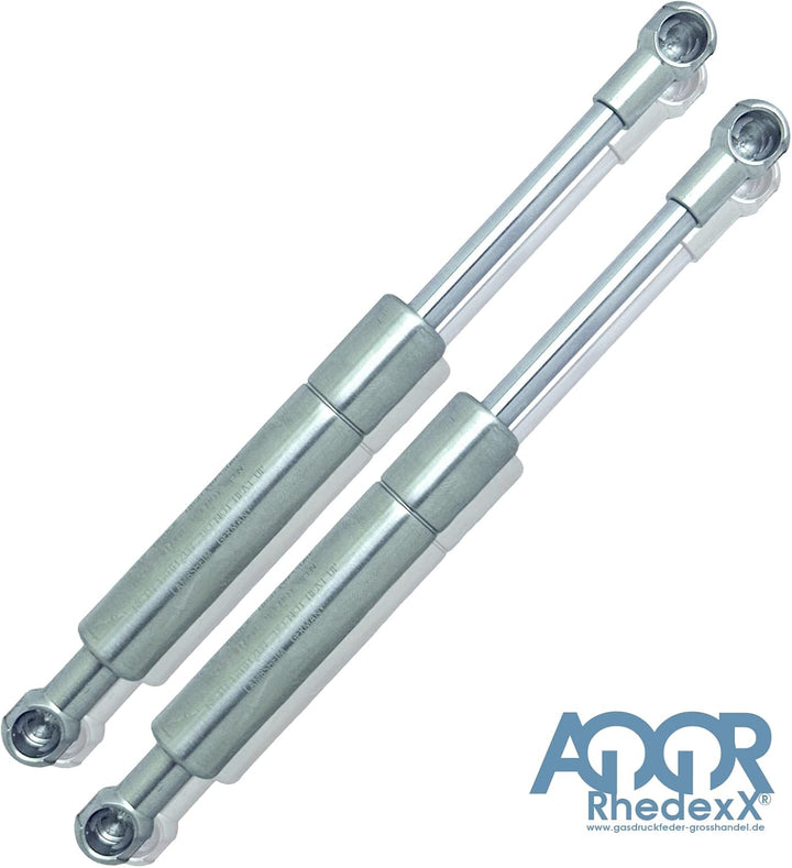 2x RhedexX® Gasdruckfeder Ersatz für KESSEBÖHMER LIFT-O-MAT 195mm 125N Edelstahl V4A 316L (125 N - E