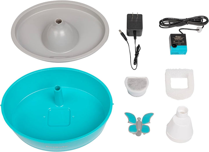 PetSafe Drinkwell Butterfly Trinkbrunnen für Katzen und kleine Hunde, BPA-freier Kunststoff, 1,5 Lit