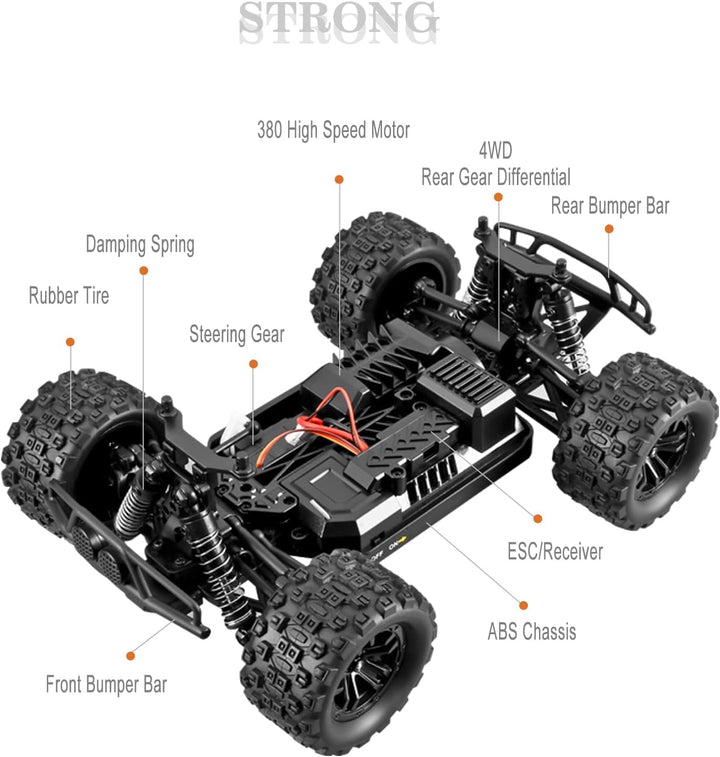 dexinco Ferngesteuertes Auto, RC Auto 4WD, 1/18 Massstab, 2,4 GHz, 40 km/h Rennwagen Wasserdicht Off