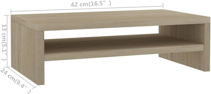 42x24x13 cm Monitorständer Sonoma-Eiche Holzwerkstoff MonitorerhöHung BildschirmerhöHung Monitor Stä