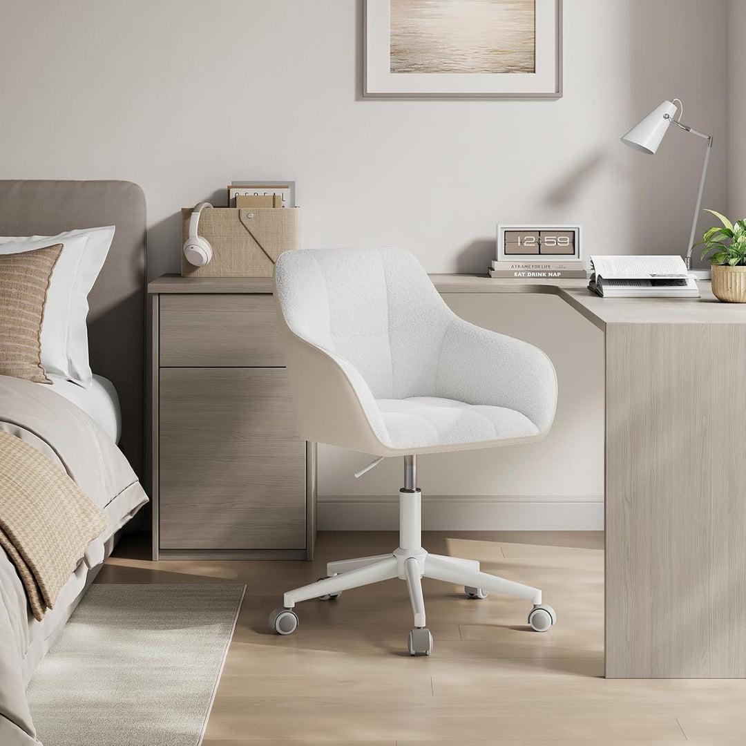 WOLTU Homeoffice Stuhl, Schreibtischstuhl, Drehstuhl, Schminkstuhl, höhenverstellbar, 150 kg belastb