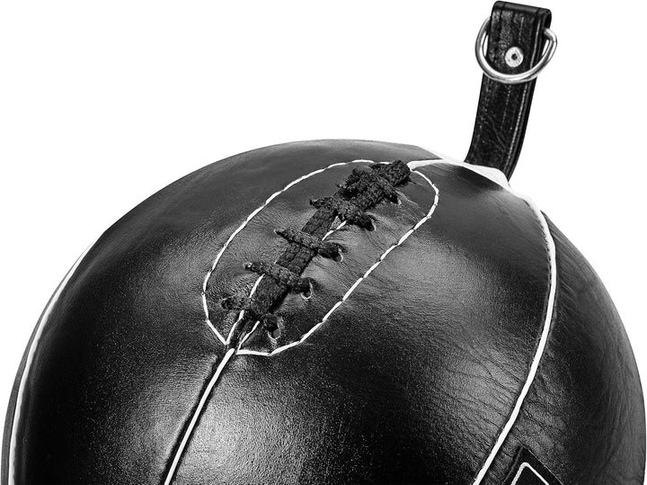 Bad Company Doppelendball aus Leder inkl. elastischen Spanngurten I 25 cm Durchmesser I Boxball für