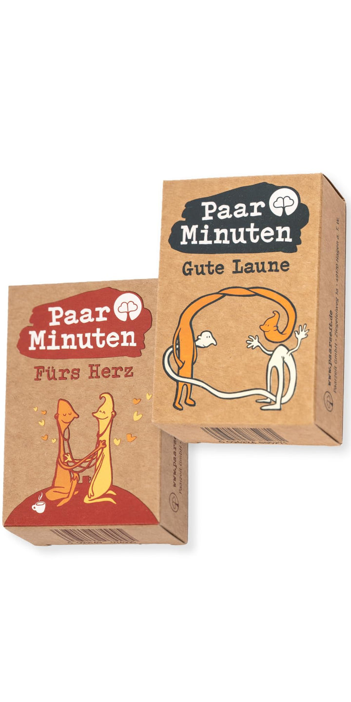 PaarMinuten Doppelpack – 2 Spiele mit je 53 spielerischen Gesprächsimpulsen für Paare – Valentinstag