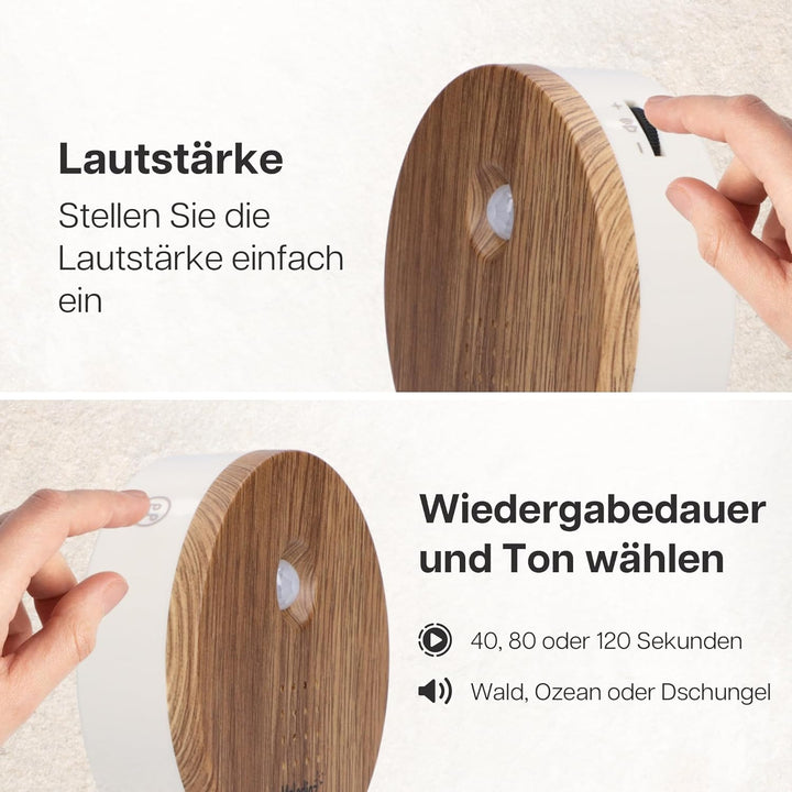 Melodiez Vogelgeräusche Hütte mit Sensor - Box Inkl. Batterien und 4 natürlichen Vogel, Ozean und Ds
