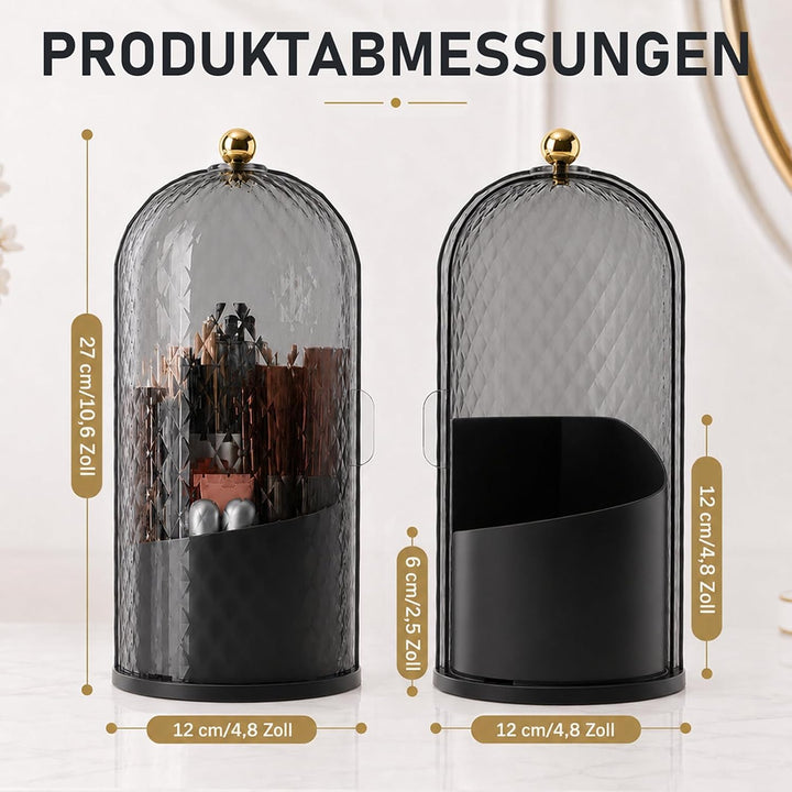 FAVORTALK Make-Up Pinselhalter mit Deckel,360 Drehbar Make Up Organizer,Makeup Pinsel Veranstalter S