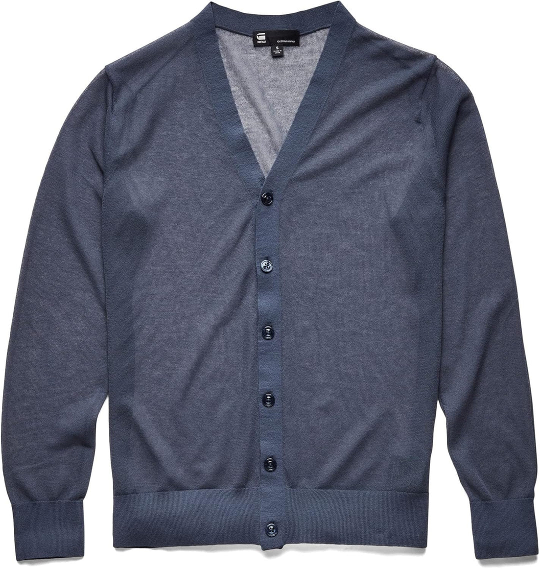 G-STAR RAW Damen Core Cardigan Knits XL Blau (Fantem Blue D21652-d140-863), XL Blau (Fantem Blue D21
