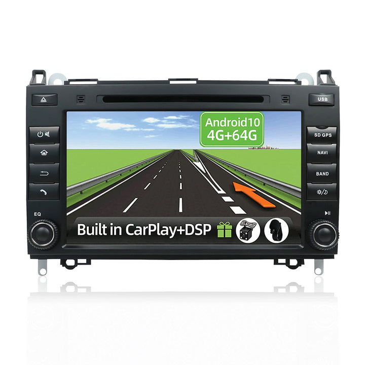 Android 10 Autoradio passt für Mercedes Benz Viano/Sprinter/W906 A-Class -Eingebautes Carplay/Androi