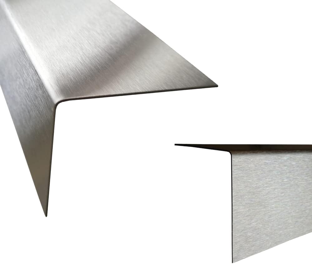 Edelstahl Winkel 2000mm 90 Grad Winkelprofil 40x40 mm Schenkelinnenmass aus Edelstahl k240 geschliff