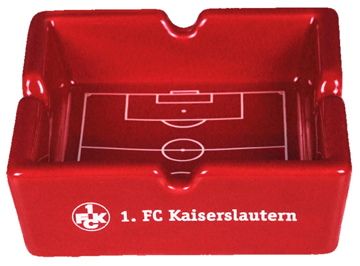 1. FC Kaiserslautern Aschenbecher - Spielfeld - Rot | Ascher | Keramik | FCK - Plus Lesezeichen I Lo