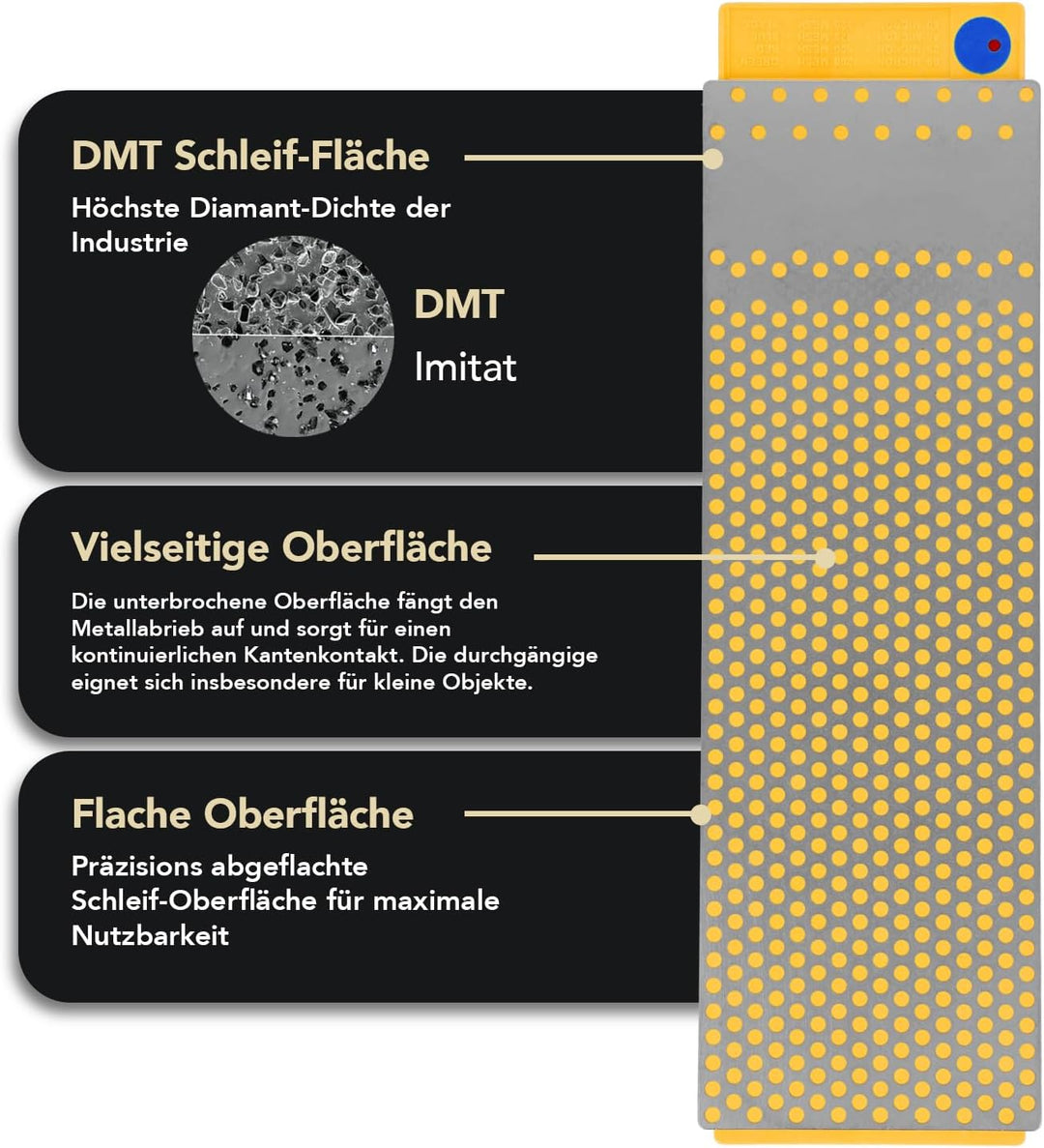 DMT DuoSharp plus Schärfstein fein/grob, 20,3 cm / 8 Zoll, 1 Stück, WM8FC, Fein/Grob