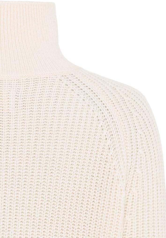 camel active Damen Stricktroyer mit Wollanteil XS Beige-weiss, XS Beige-weiss