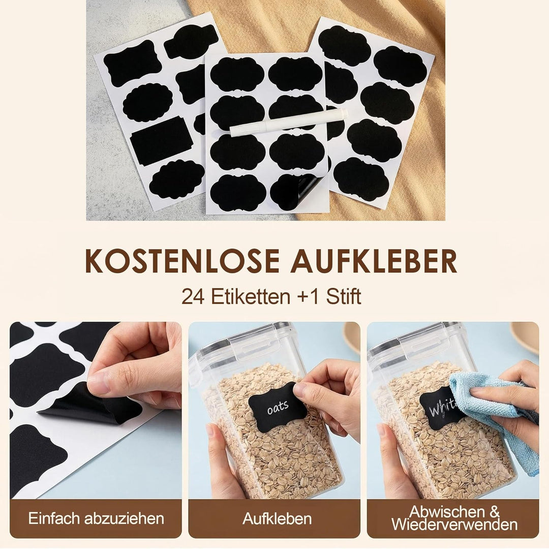 Vtopmart 2L Vorratsdosen Set, Müsli Schüttdose &amp; Frischhaltedosen, BPA frei Kunststoff Vorratsdosen