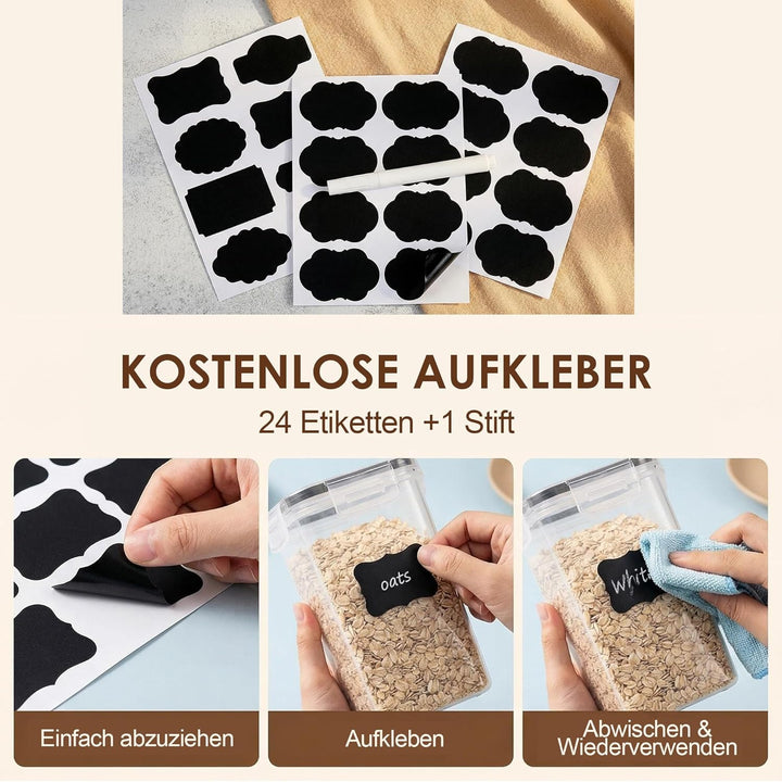 Vtopmart 2L Vorratsdosen Set, Müsli Schüttdose &amp; Frischhaltedosen, BPA frei Kunststoff Vorratsdosen