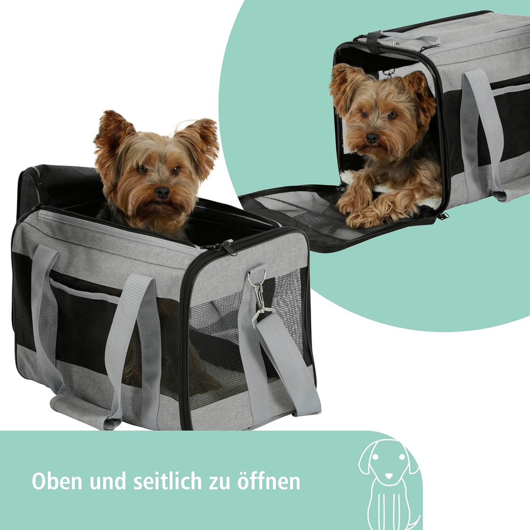 Kerbl Pet Tragetasche Casual, Transporttasche für Hunde/Katzen bis 9 kg, Mit Tragegriff und Schulter