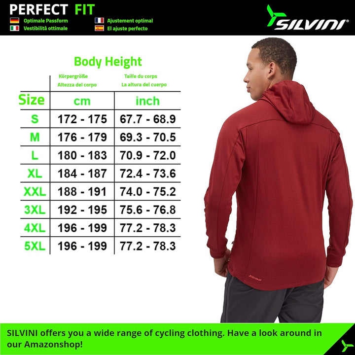 SILVINI Dirilo Sweatshirt mit durchgehendem Reissverschluss Herren Sweatjacke Herren Pullover mit Re