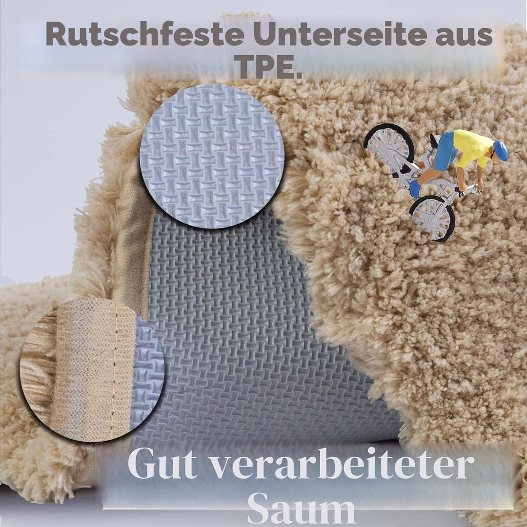 ROLIZOE Extrem Dicker Badematte rutschfest Badteppich Hochsaugfähige Badezimmerteppich Superweicher
