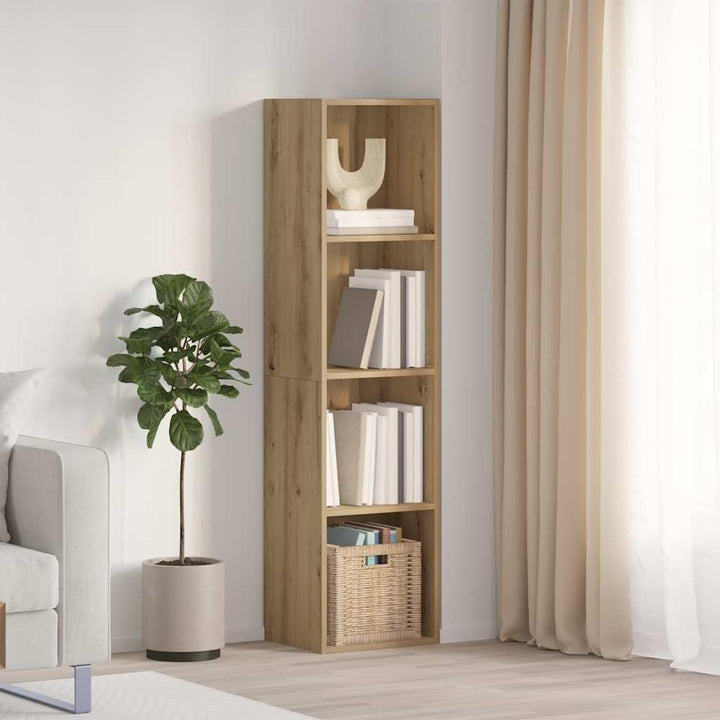 vidaXL Bücherregal/TV-Schrank Altholz-Optik 36x30x143 cm Holzwerkstoff, Bücherregal, Büroregal, Akte