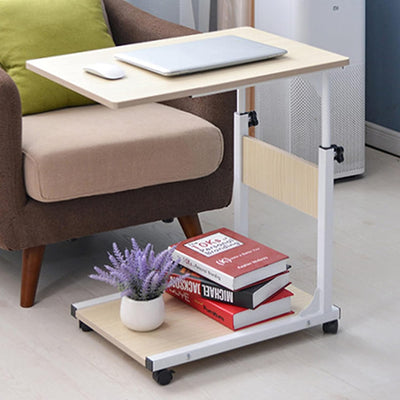 SanBouSi 2 Ebenen Pflegetisch Beistelltisch Couchtisch Sofatisch mit Rollen Mobiler Kaffeetisch Höhe