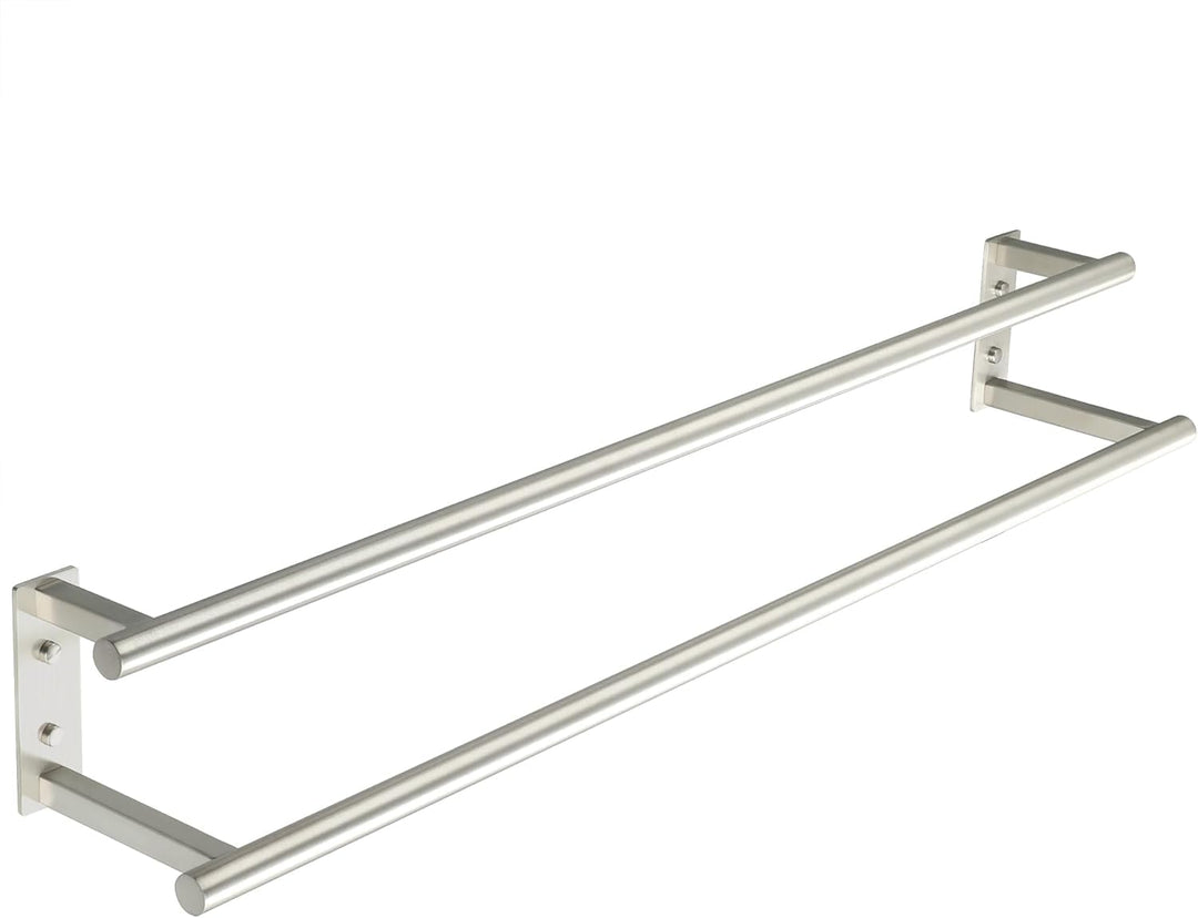 Gebürstet Handtuchhalter Wand, 80 cm doppelter Handtuchständer, Handtuchhalter aus Edelstahl SUS304,
