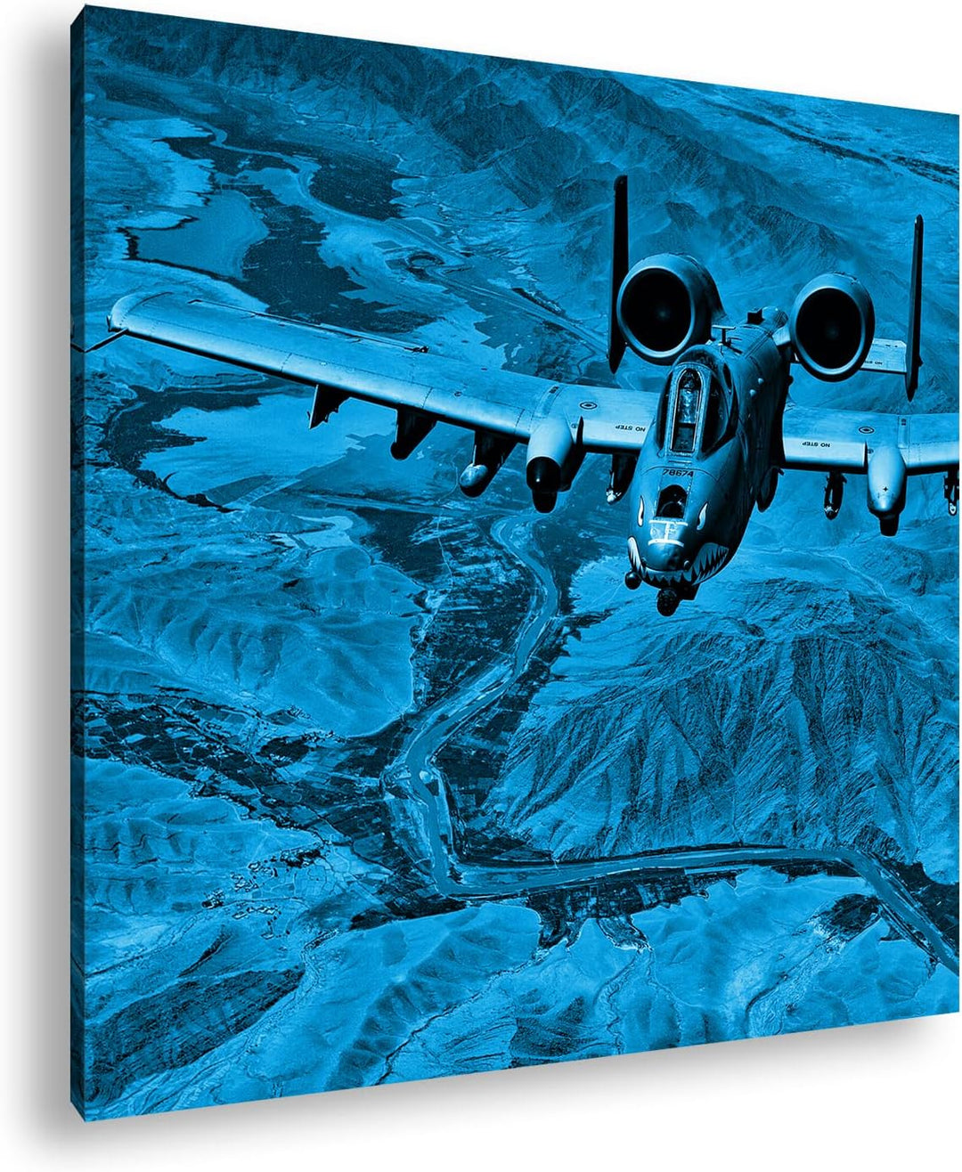 deyoli Atemberaubendes Militär Flugzeug Format: 60x60 Effekt: Zeichnung als Leinwandbild, Motiv auf