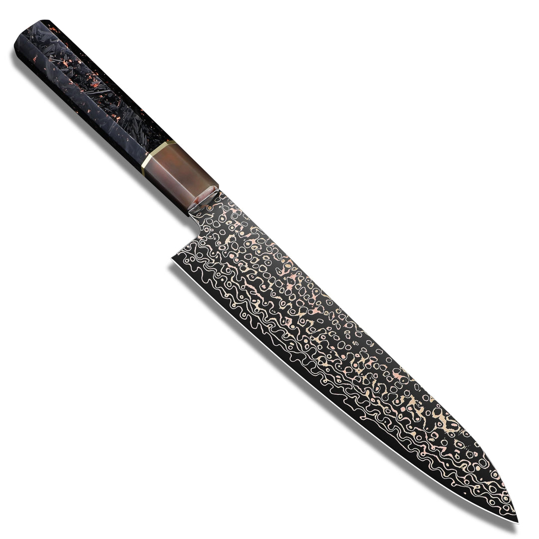 Plys Japanisches Messer Damast Küchenmesser: Scharf 21.7 Cm Kochmesser Vg10 Edelstahl mit 33 Lagen K