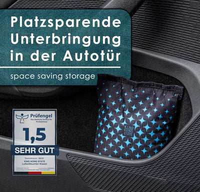 King Kong State Luftentfeuchter für Autos - 4x 500g Entfeuchter-Kissen für beschlagene Autoscheiben